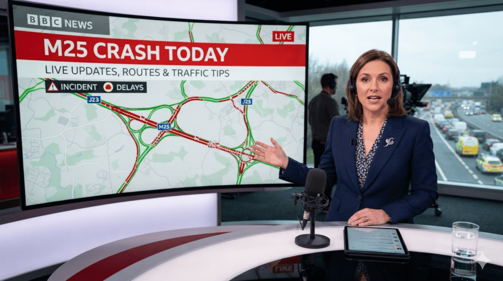 bbc news m25 crash today