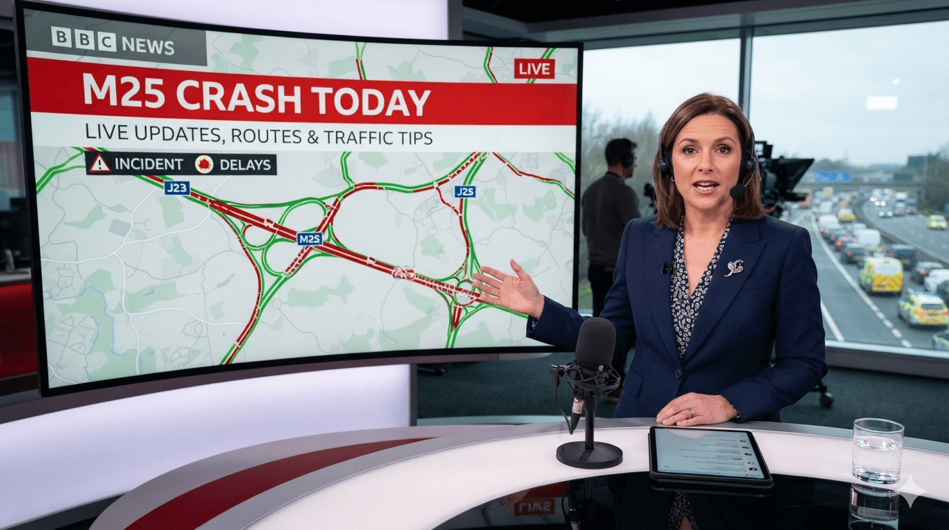 bbc news m25 crash today